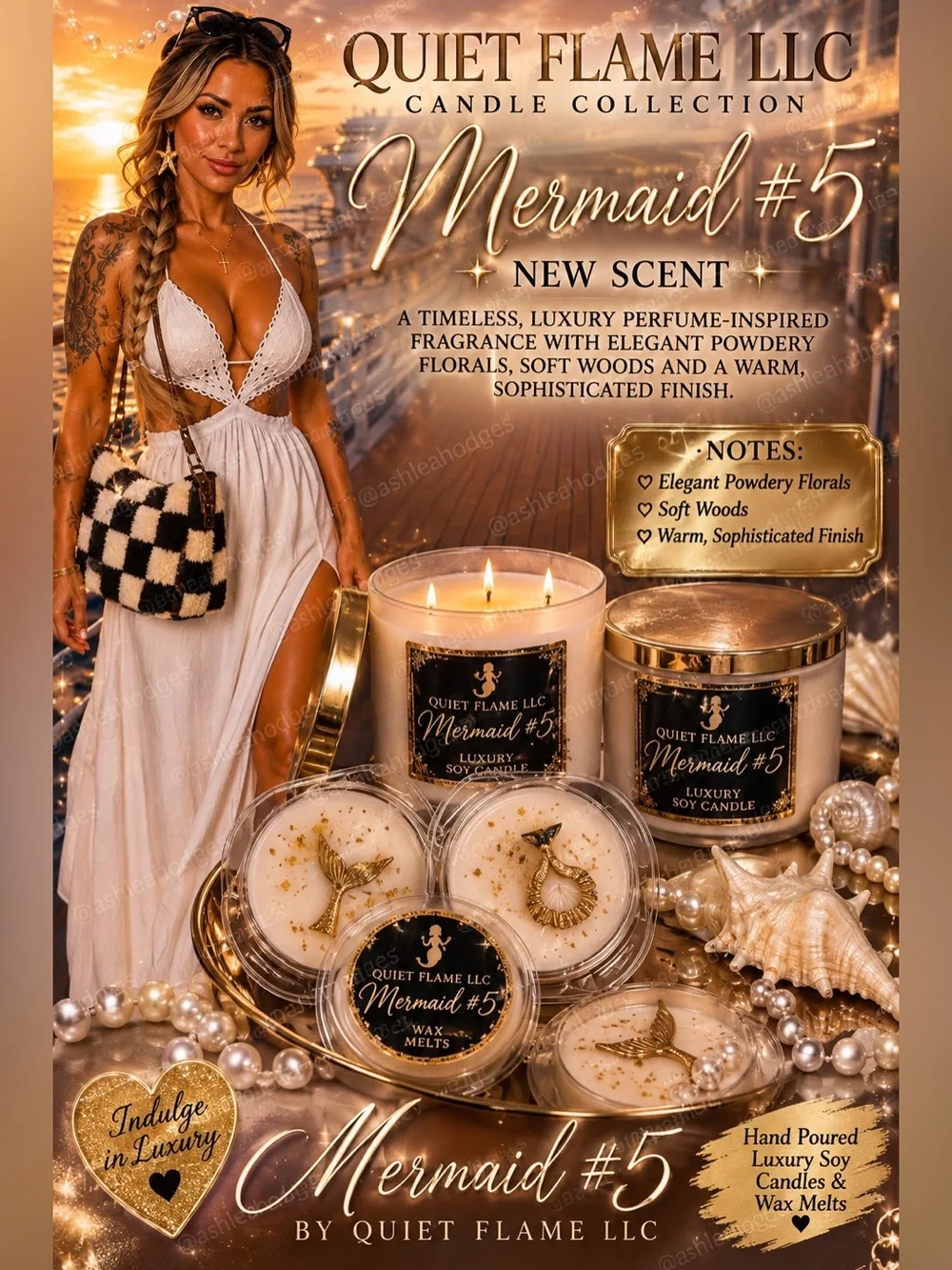 Mermaid #5 Luxurious Coco-Soy Blend 22OZ Candle Jar